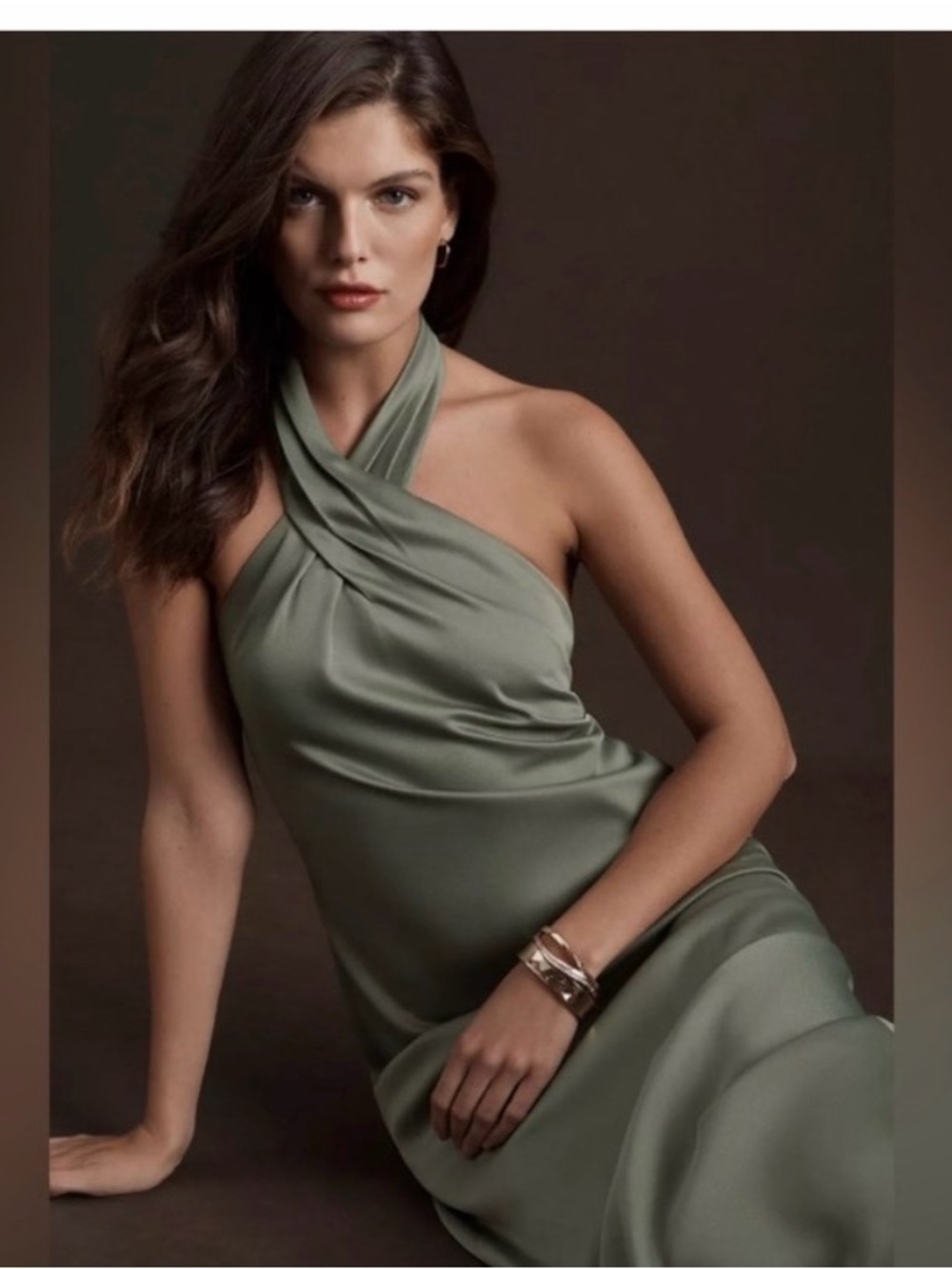 BHLDN Ruby Halter Dress in Green, Size 6